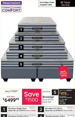 Bradlows Brooklyn King 183cm Base Set offer