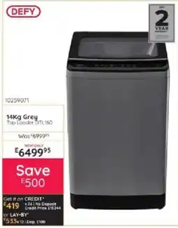 Bradlows DEFY 14Kg Grey Top Loader DTL160 offer