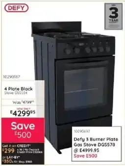 Bradlows Defy 4 Plate Black Stove offer