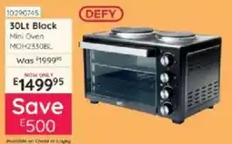 Bradlows DEFY 30Lt Black Mini Oven offer