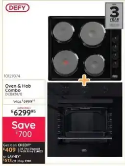 Bradlows Defy Oven & Hob Combo offer