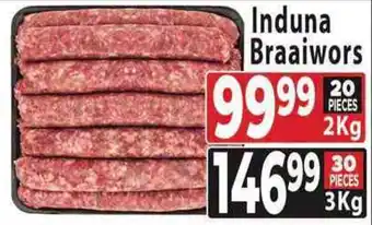 Supa Store Induna Braaiwors offer