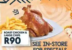 OBC Meat & Chicken Roast Chicken & Large Chips offer