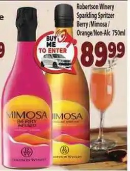 Supa Store Robertson Winery Mimosa Berry Infused offer