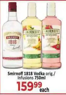 Supa Store Smirnoff 1818 Vodka orig./Infusions offer