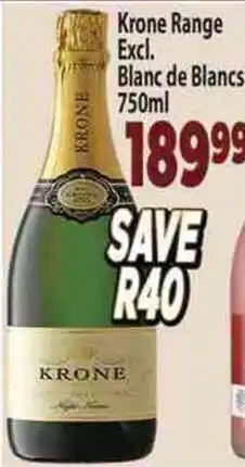 Supa Store Krone Range Excl. Blanc de Blancs offer