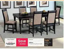 Bradlows Willow 7 Piece Dining Room Suite offer