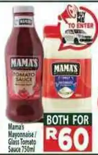 Supa Store Mama's Mayonnaise / Glass Tomato Sauce offer