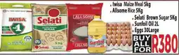 Supa Store Iwisa Maize Meal Allsome Rice Selati Brown Sugar Sunfoil Oil Eggs offer