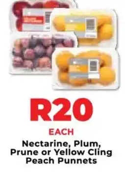 Food Lover's Market Nectarine, Plum, Prune or Yellow Cling Peach Punnets offer