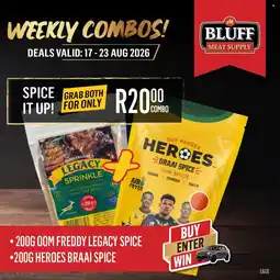 Bluff Meat Supply Oom Freddy Legacy Spice and Heroes Braai Spice offer