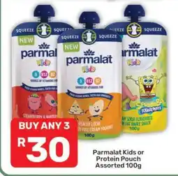 Pick n Pay Parmalat Kids or Protein Pouch Assorted 100g offer