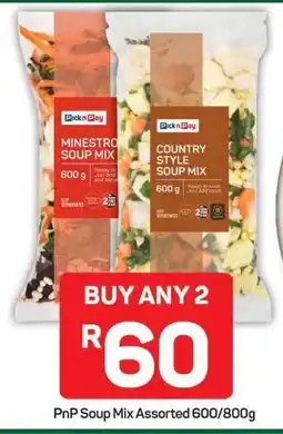 Pick n Pay PnP Soup Mix Assorted 600 800g offer