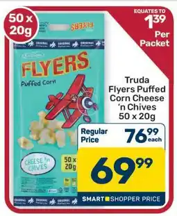 Pick n Pay Hypermarket Truda Flyers Puffed Corn Cheese ‘n Chives 50 x 20g offer