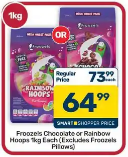 Pick n Pay Hypermarket Froozels Chocolate or Rainbow Hoops 1kg offer