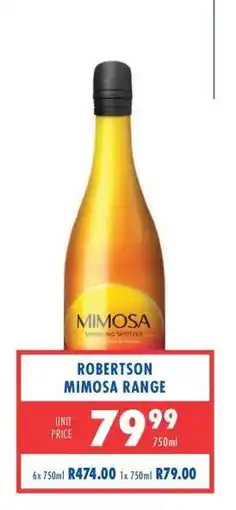 Ultra Liquors ROBERTSON MIMOSA RANGE offer