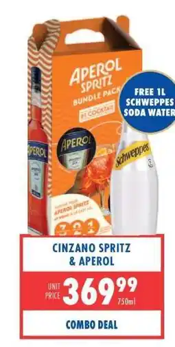Ultra Liquors CINZANO SPRITZ & APEROL offer