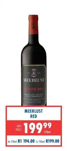 Ultra Liquors MEERLUST Red offer