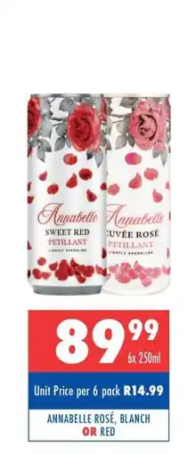 Ultra Liquors Annabelle Rosé, Blanch or Red offer