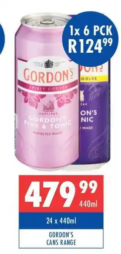 Ultra Liquors GORDON'S CANS RANGE offer
