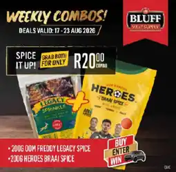 Bluff Meat Supply OOM freddy legacy spice and heroes braai spice offer
