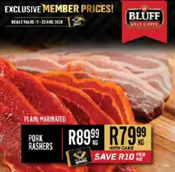 Bluff Meat Supply Pork Rashers offer