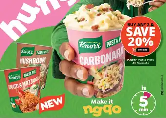 Knorr Pasta Pots All Variants