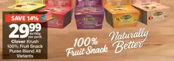 Checkers Clover Krush 100% Fruit Snack Puree Blend All Variants offer