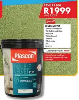 Chamberlain Plascon Double Velvet Pure offer