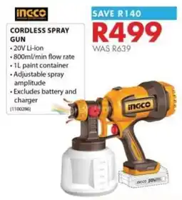 Chamberlain Cordless Spray Gun ingco offer