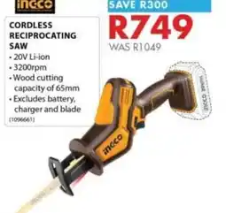 Chamberlain Incco Cordless Reciprocating Saw offer