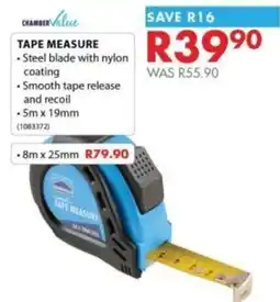 Chamberlain Chamber Value Tape Measure offer