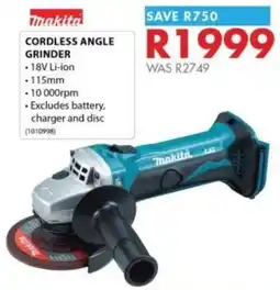 Chamberlain Makita Cordless Angle Grinder offer