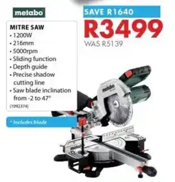 Chamberlain Metabo Mitre Saw offer