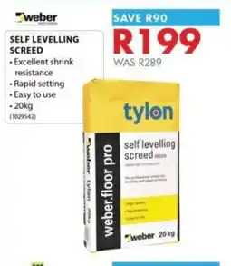 Chamberlain weber.tylon self levelling screed offer