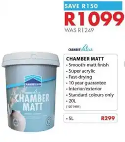 Chamberlain Chamberlain chamber matt offer