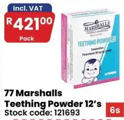 Africa Cash and Carry 77 Marshalls Teething Powder 12's offer