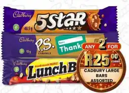 Take 'n Pay Cadbury Large Bars Assorted offer