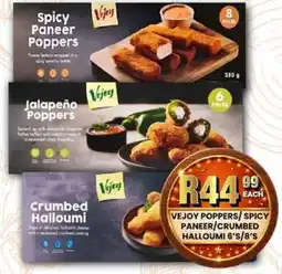 Take 'n Pay Vejoy poppers/spicy paneer/crumbed halloumi offer