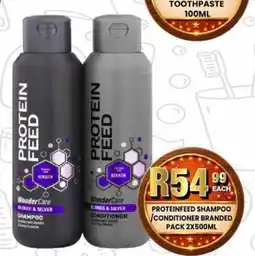Take 'n Pay ProteinFeed WonderCare Blonde & Silver Shampoo / Conditioner offer