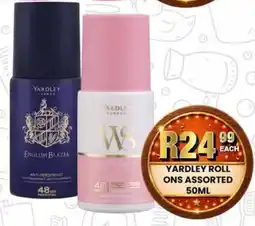 Take 'n Pay Yardley Roll Ons Assorted offer