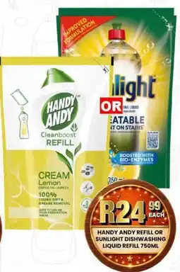 Take 'n Pay Handy andy refill or sunlight dishwashing liquid refill offer