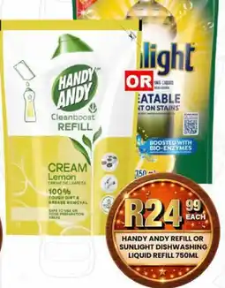Take 'n Pay HANDY ANDY REFILL OR SUNLIGHT DISHWASHING LIQUID REFILL offer