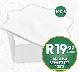 Take 'n Pay CAROUSAL SERVIETTES 100'S offer