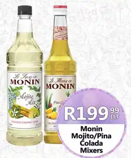 Take 'n Pay Monin Mojito/Pina Colada Mixers offer