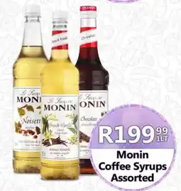 Take 'n Pay Monin Coffee Syrups Assorted offer