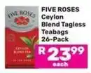 Game Five roses - ceylon blend tagless teabags offer