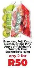 Food Lover's Market Apple - braeburn, fuji, kanzi, nicoter, cripps pink or packham's triumph pear econopacks offer