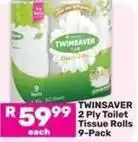Twinsaver - 2 ply toilet tissue rolls