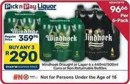 Pick n Pay Hypermarket Windhoek - draught or lager offer